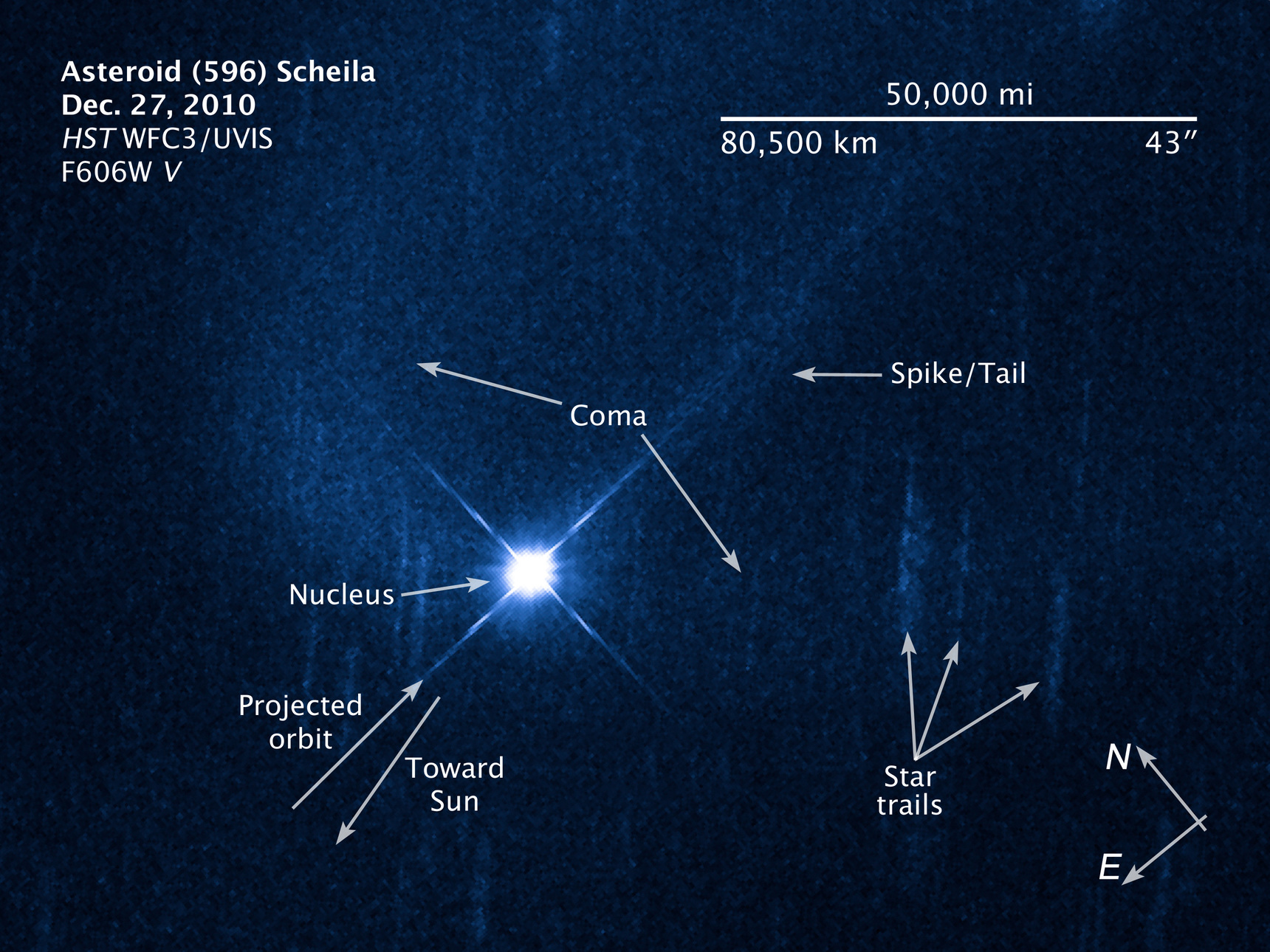 Hubble Observes Aftermath of Suspected Asteroid Collision - NASA